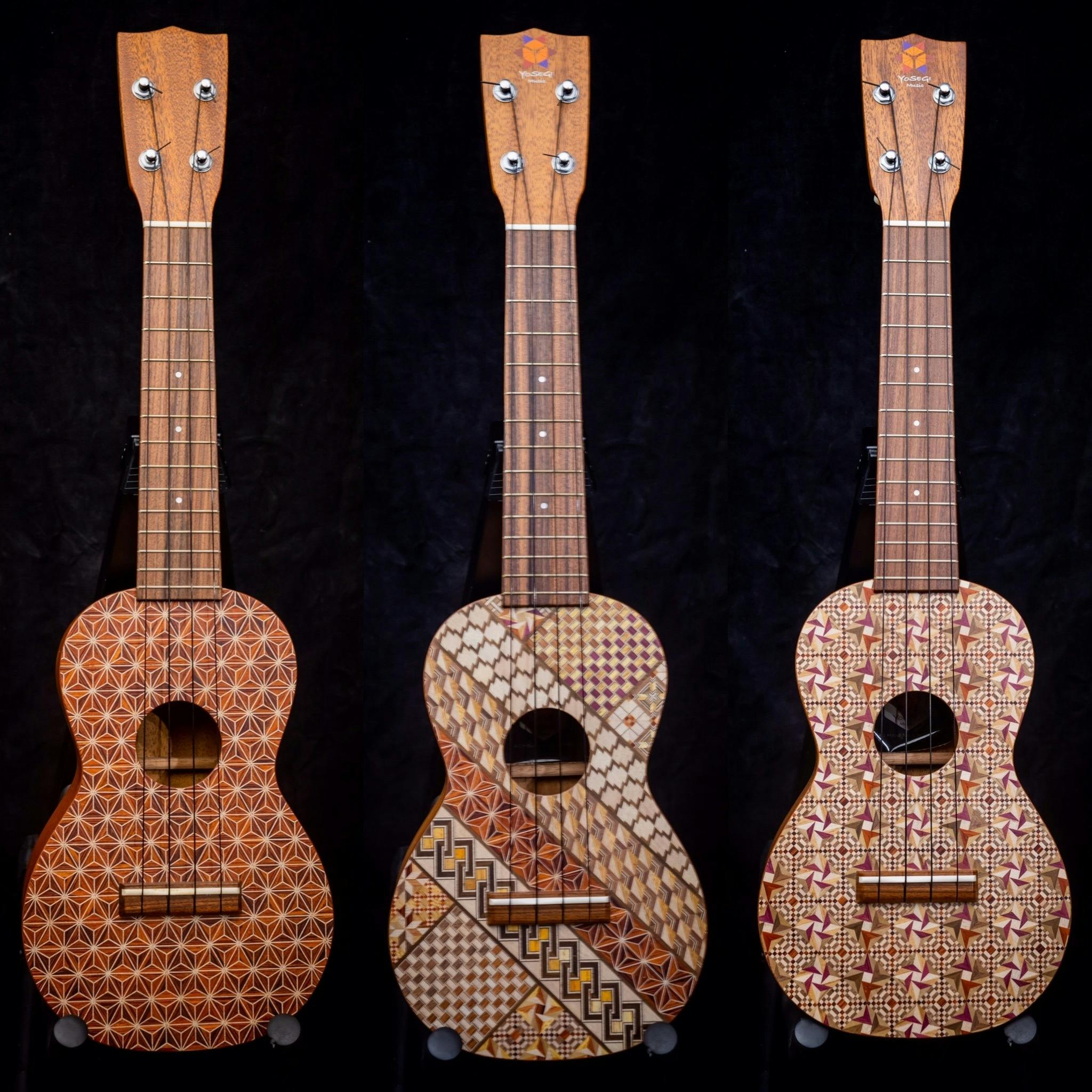 寄せ木アート　エレキギター　ハンドメイド　インテリア　銘木寄せ木 箱根寄木細工楽器【エレキギター：Sengoku】＊実用新案登録済