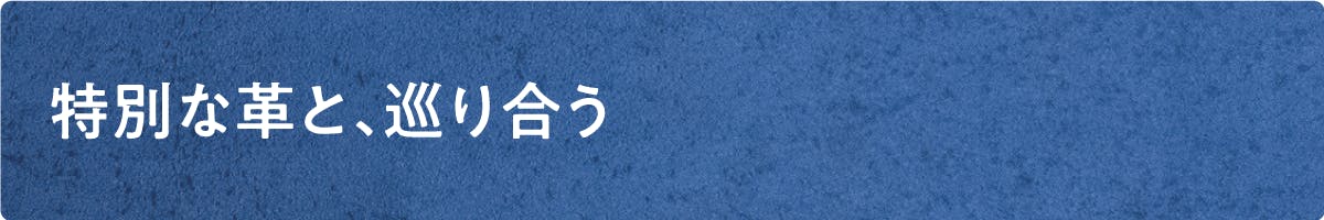 特別な革と、巡り会う