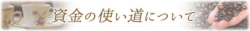 資金の使い道について