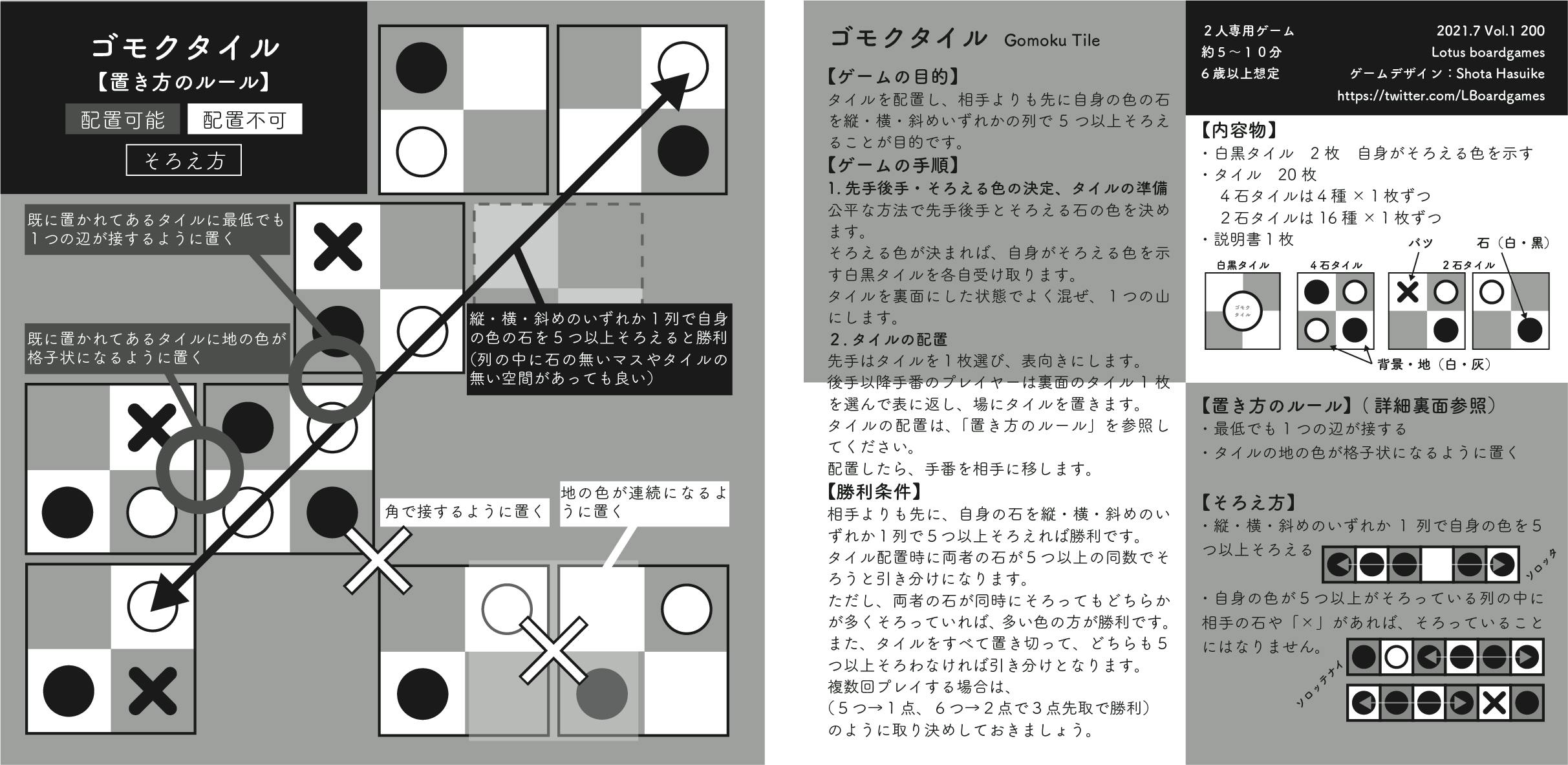 現状のゴモクタイルの説明書になります。