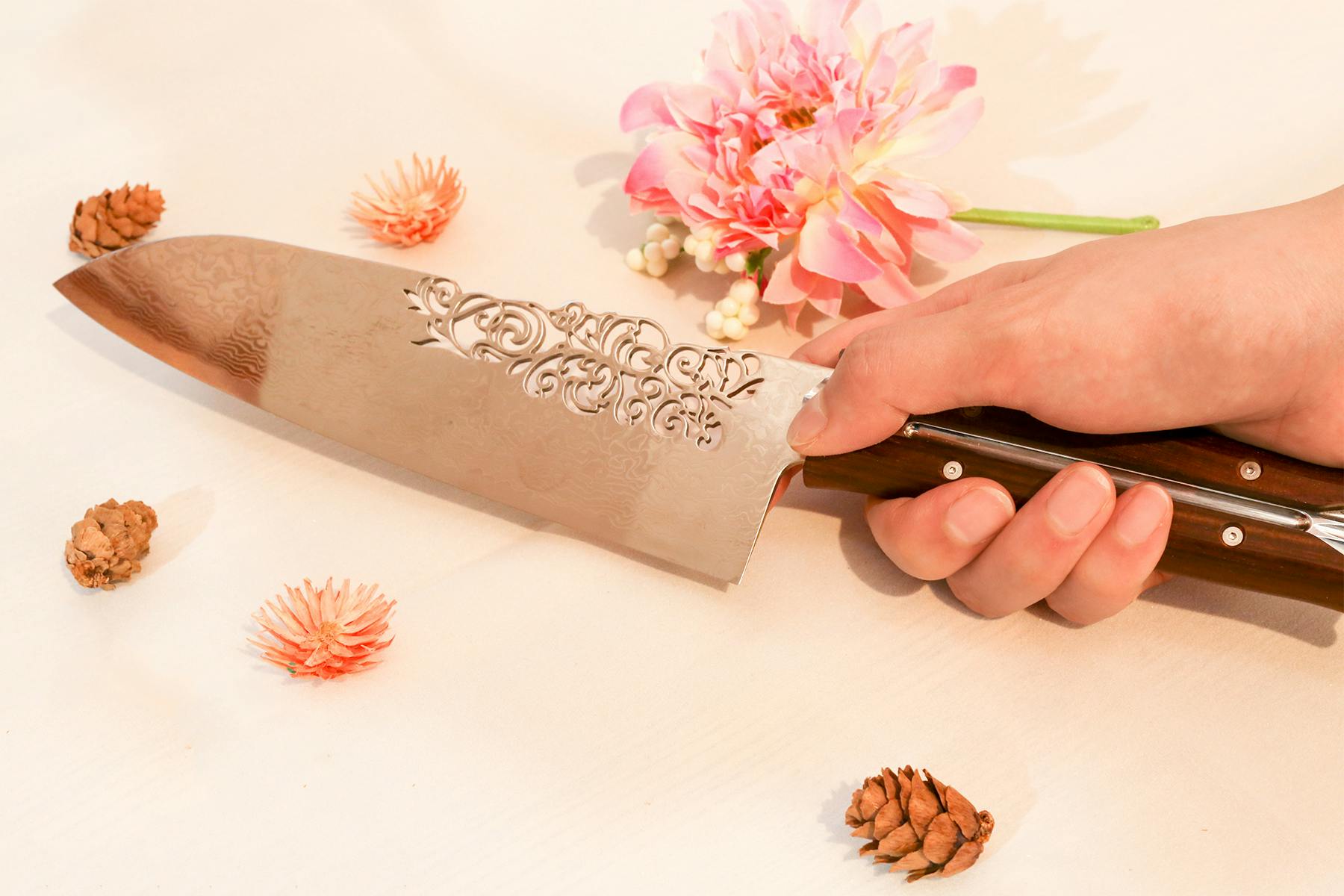 魅せる包丁~女性でも扱いやすいデザイン包丁~