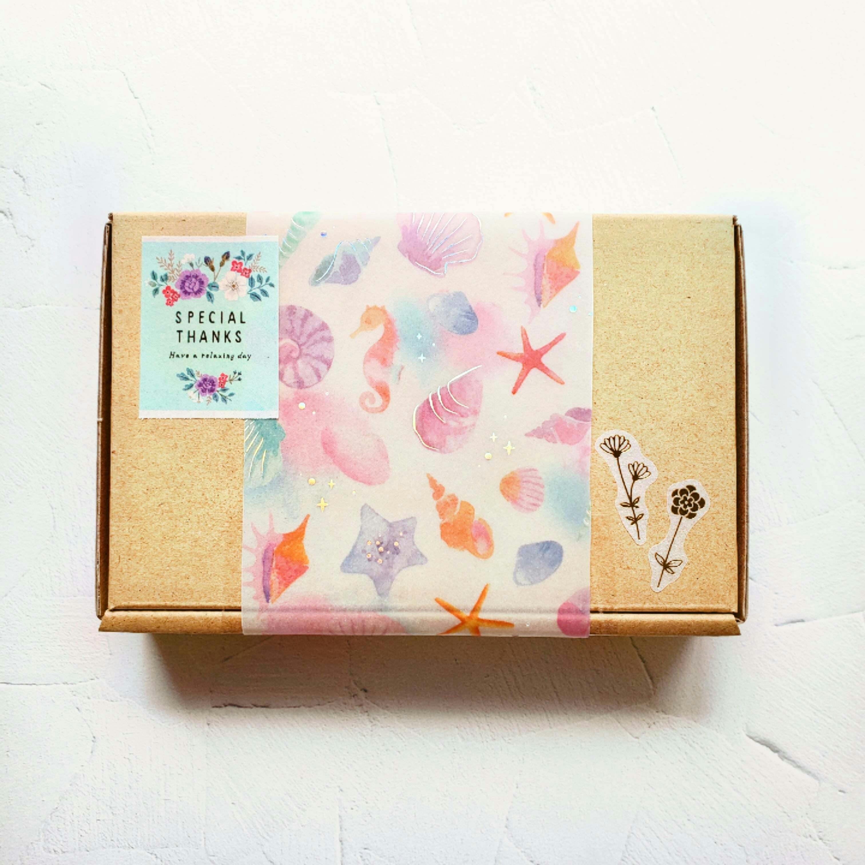 梱包例。季節や商品によって梱包を変えています!