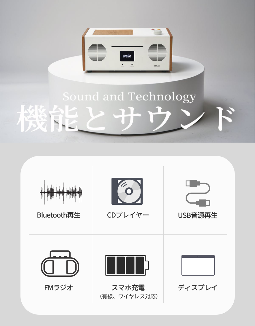 Welle(ベレー) 一体型 CDプレーヤー W401D 早い者勝ち 【公式 Welle(ベレー) 一体型 CDプレーヤー W401D 早い者勝ち 【公式