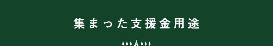 集まった支援金用途