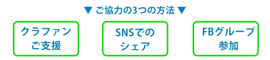 ご協力の3つの方法