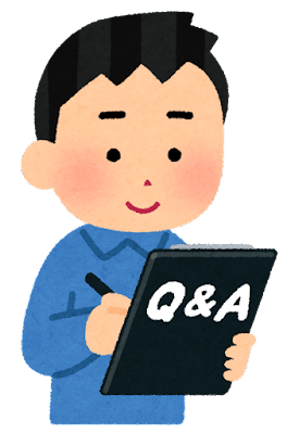 アンケートに答える人のイラスト(男性)