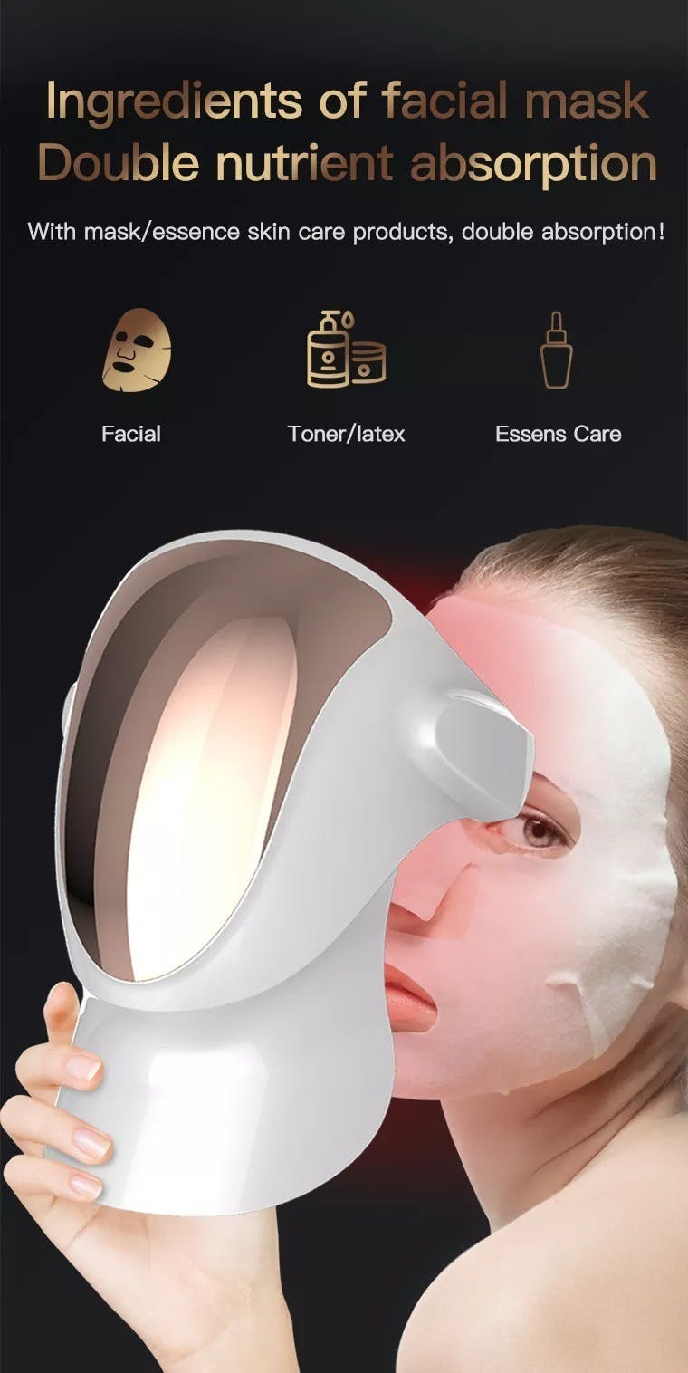 2022 New Korea Beauty Equipment 3 colors Light Therapy Face Led Mask Mascara Facial Led Face Mask