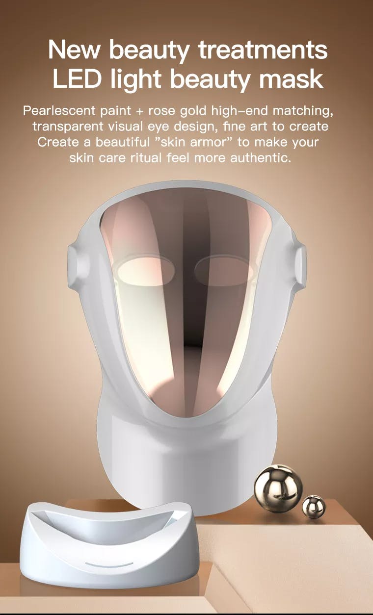 2022 New Korea Beauty Equipment 3 colors Light Therapy Face Led Mask Mascara Facial Led Face Mask