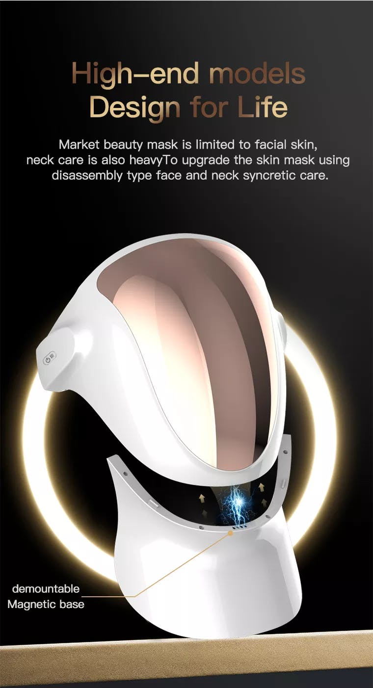 2022 New Korea Beauty Equipment 3 colors Light Therapy Face Led Mask Mascara Facial Led Face Mask