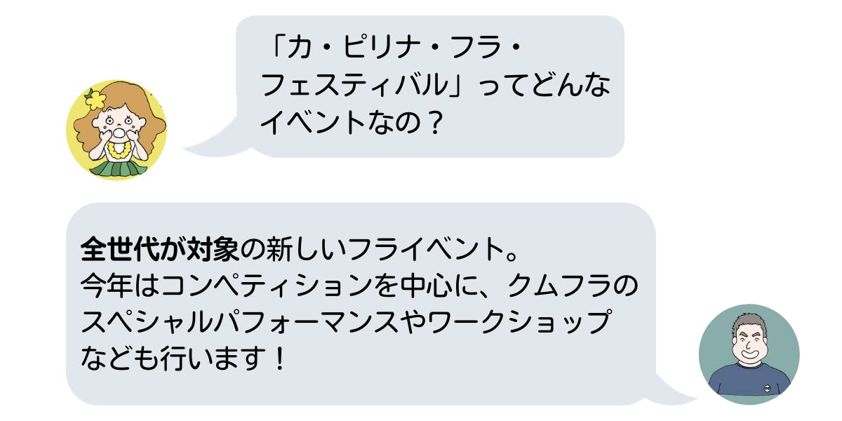 カピリナフラフェスティバルってどんなイベント?→全世代が対象の新しいフライベント。今年はコンペティションを中心に、クムフラのスペシャルパフォーマンスも