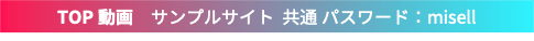 TOP動画 サンプルサイト 共通 パスワード:misell