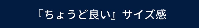 ちょうど良いサイズ感