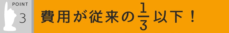 3.費用が従来の3分の1以下!