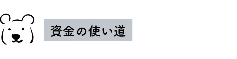 資金の使い道