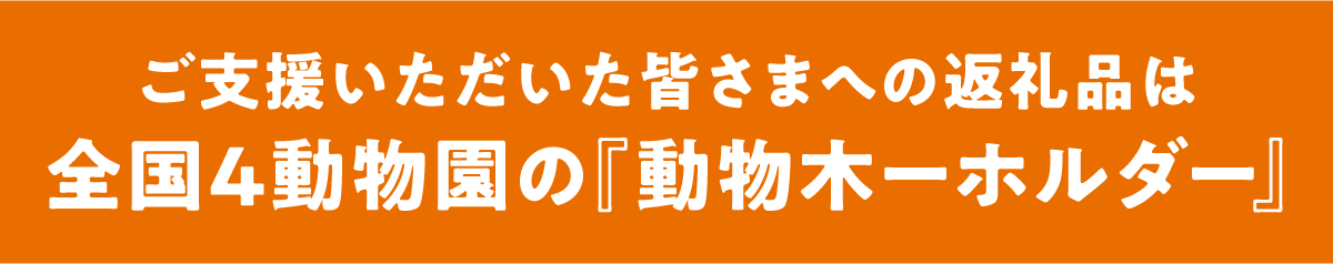 ご支援いただいた皆さまへの返礼品は 全国4動物園の『動物木ーホルダー』