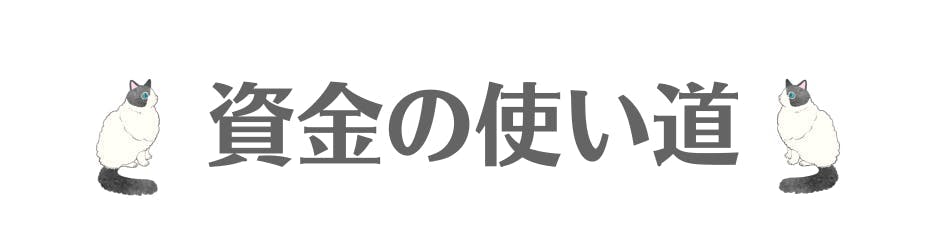 資金の使い道