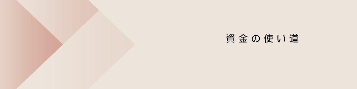 資金の使い道