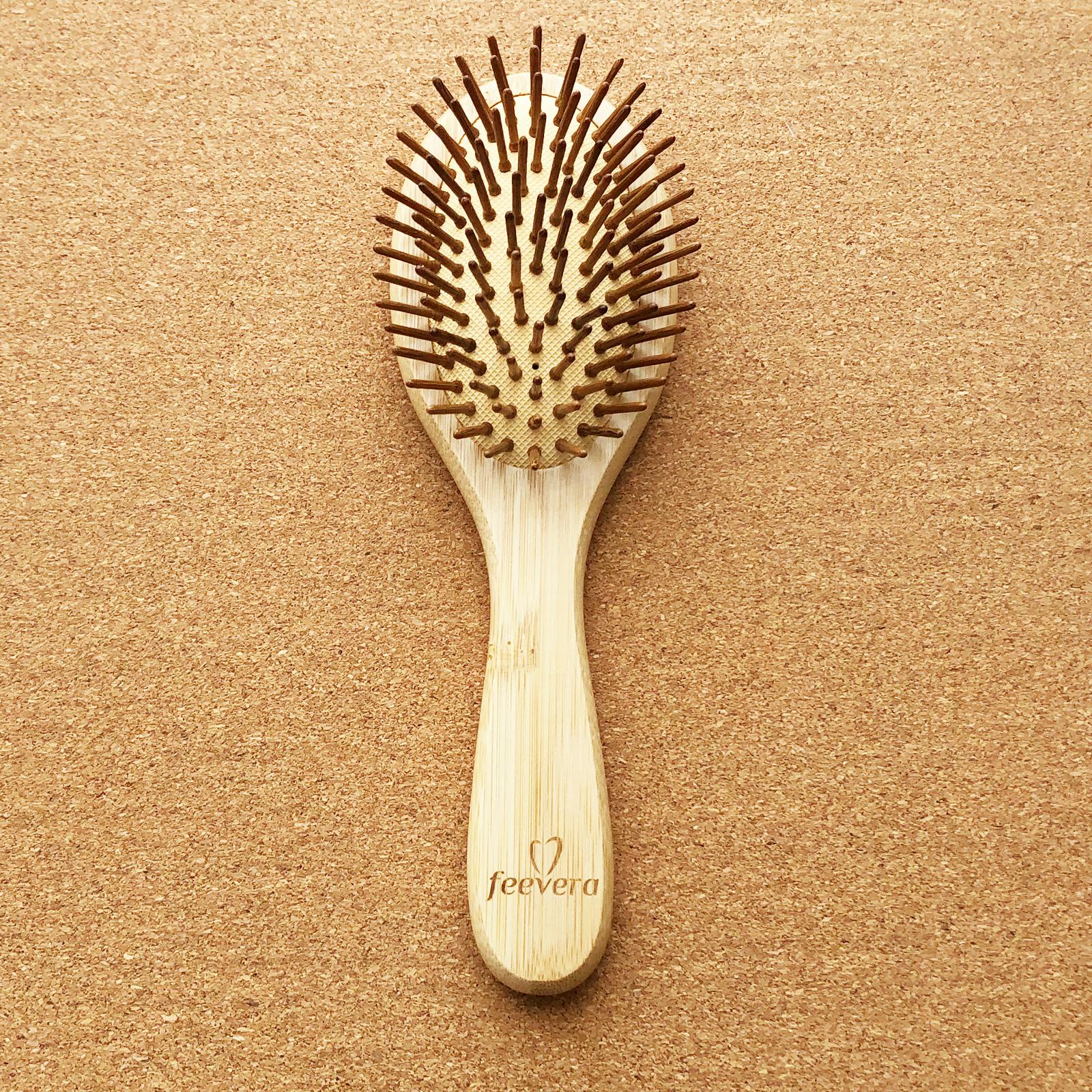 天然竹ヘアブラシmedium正面