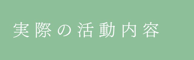 実際の活動内容