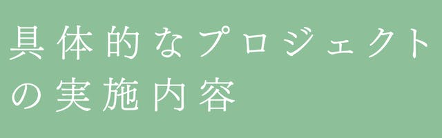 サウナパレオの具体的なプロジェクトの実施内容