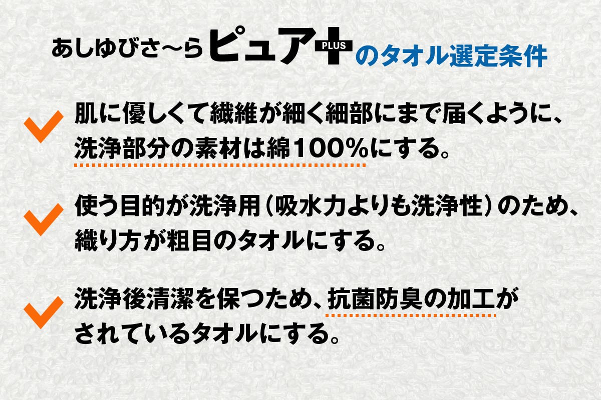 タオル選定条件