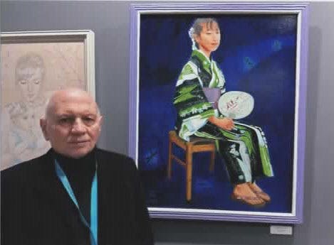 フランス芸術家協会絵画部門代表 アラン・バザール氏と私の作品