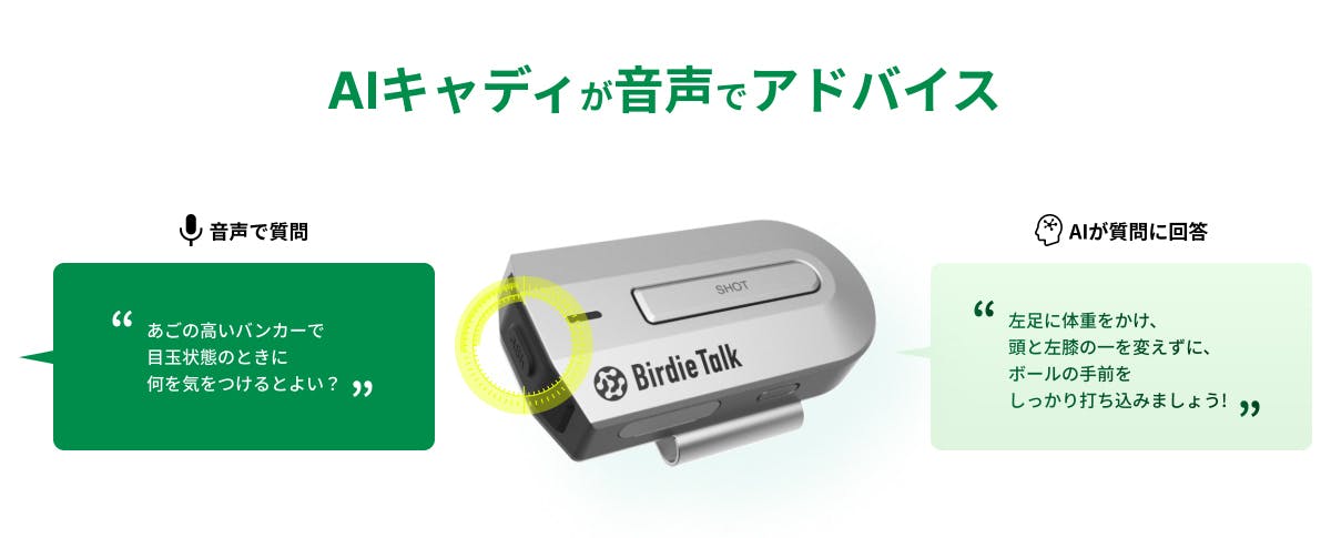 対話型ゴルフAIデバイス「BirdieTalk」の開発資金募集