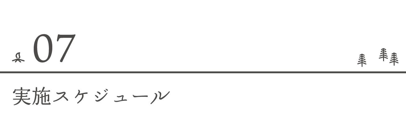 実施スケジュール