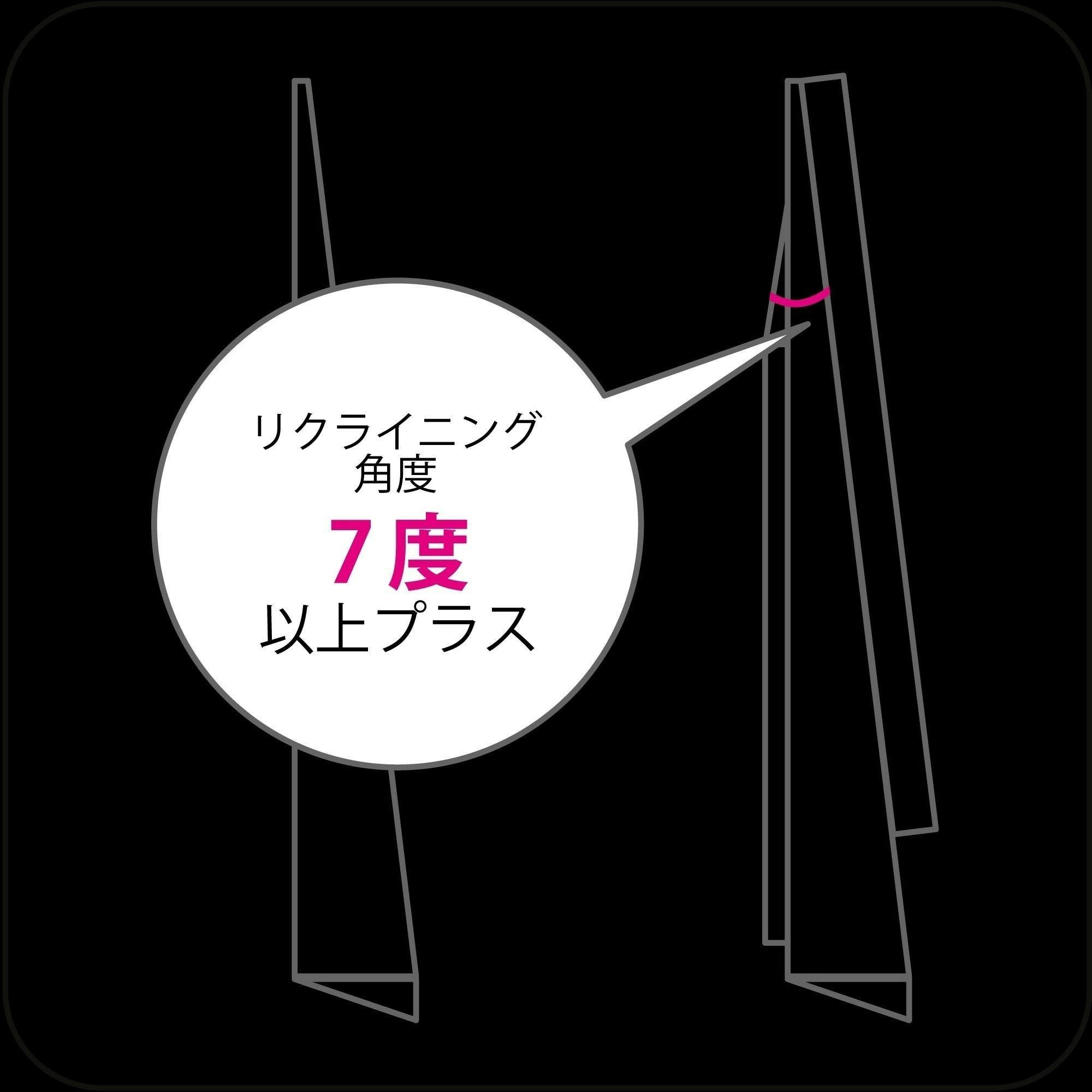 7°リクライニング　図