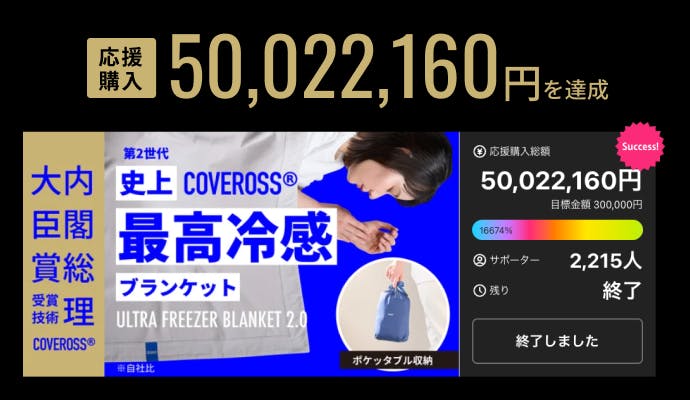 内閣総理大臣賞受賞技術カバロス！ウルトラフリーザー