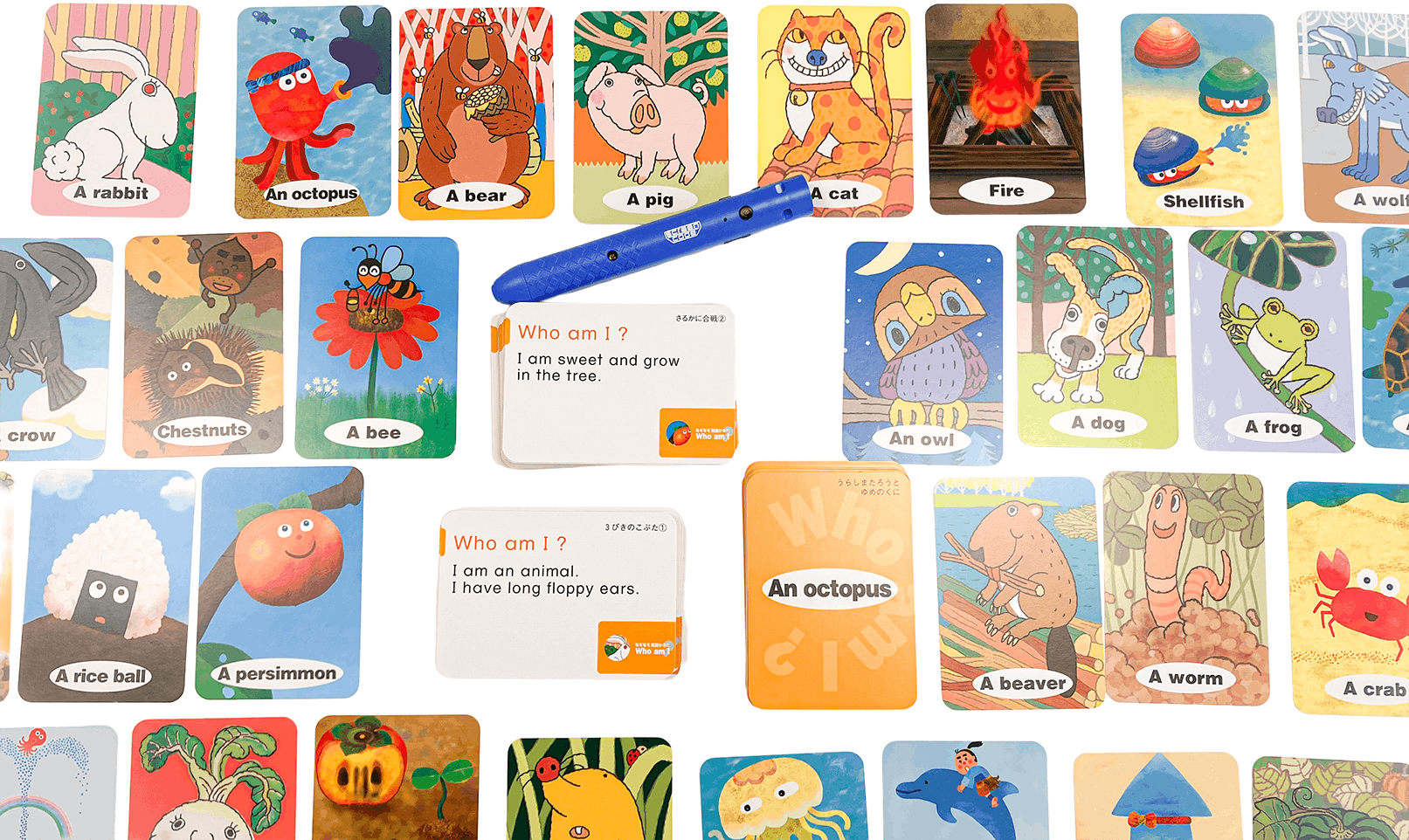 聞く力」を育てる！音声ペンで進化した！新感覚「なぞなぞ英語かるた