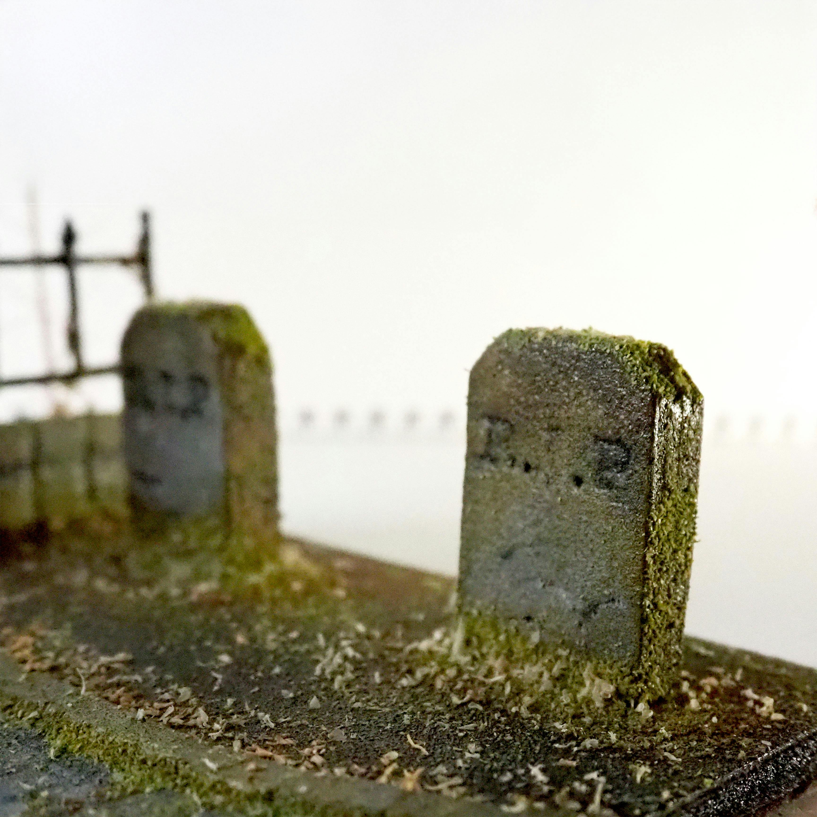 洋風のお墓のイメージジオラマ