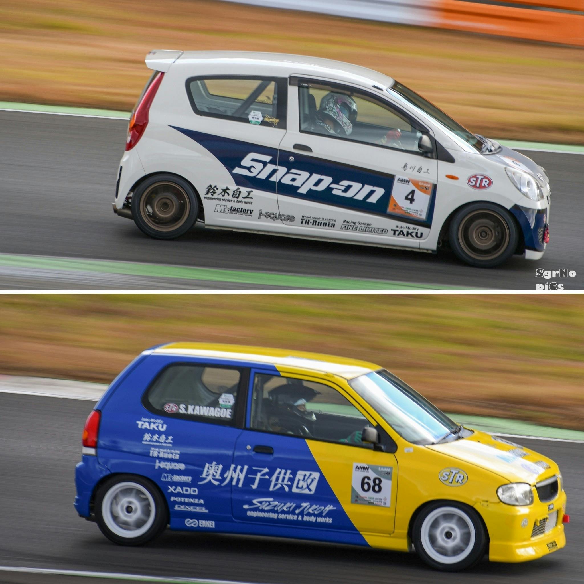 怪我から奇跡的に復帰したチーム代表の鈴木をK4GPの表彰台の一番高い所