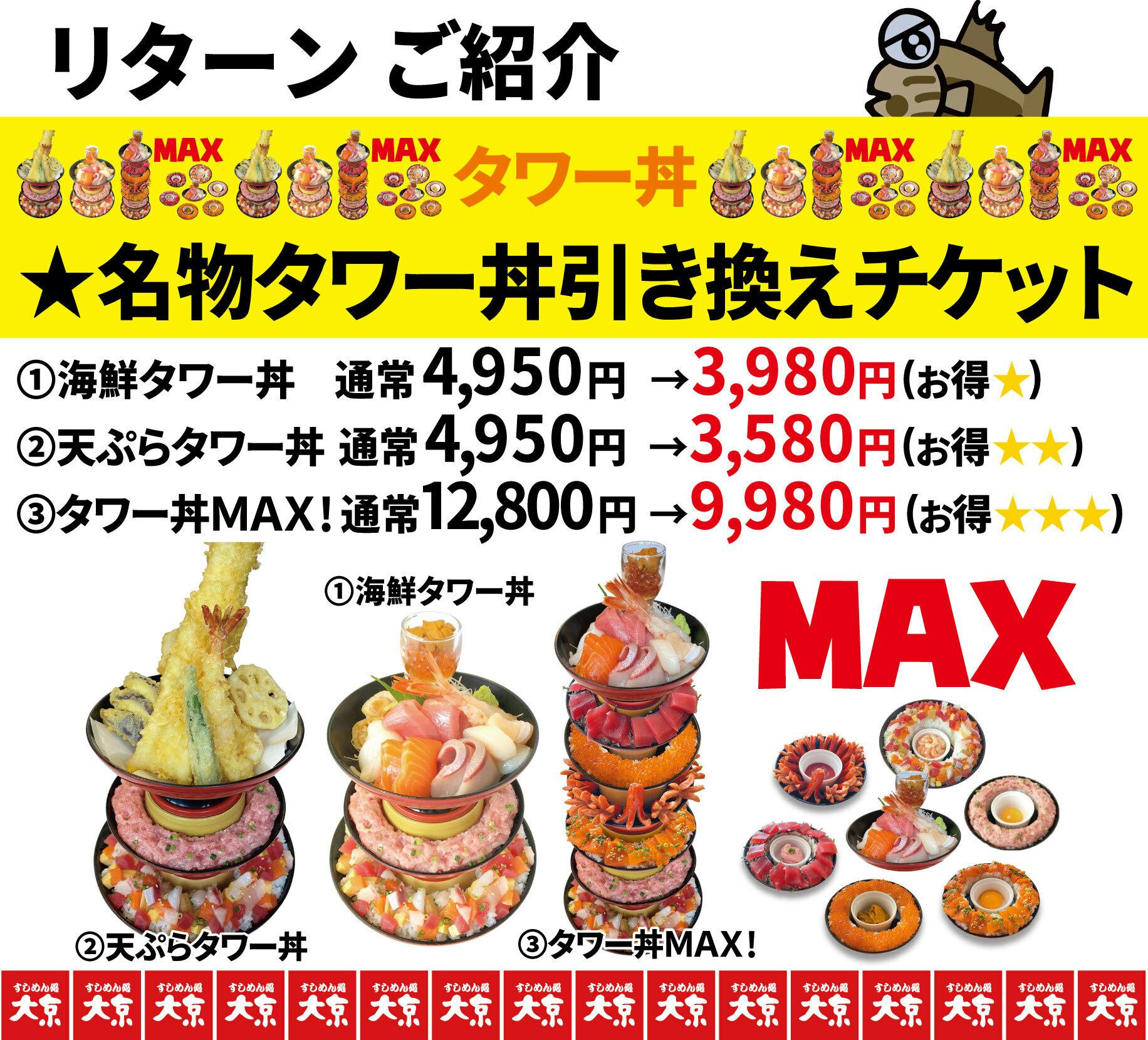 大京 倍返しチケット　割引券　¥1，000 5枚 すしめん処 大京お食事券¥5,000分(¥1,000×5) - メルカリ