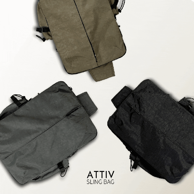 多機能スリングバッグ「ATTIV」 14インチが入る6層構造！15の収納と秘密の拡張スペース！多機能