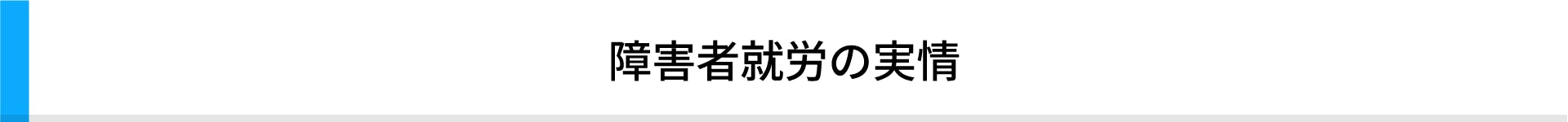 障害者就労の実情