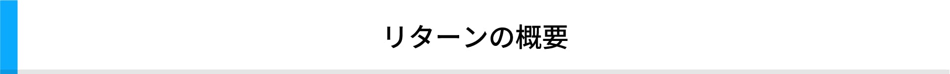 リターンの概要