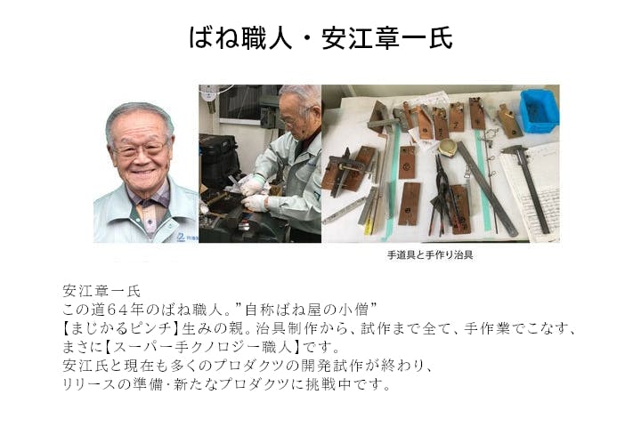 ばね職人・安江章一氏