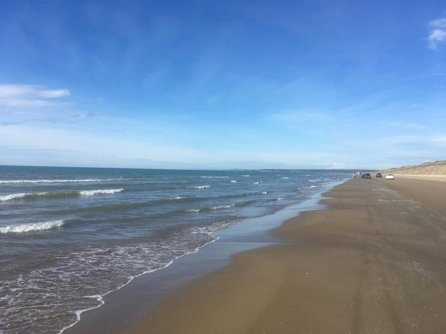 宝達志水町今浜北口から見た千里浜