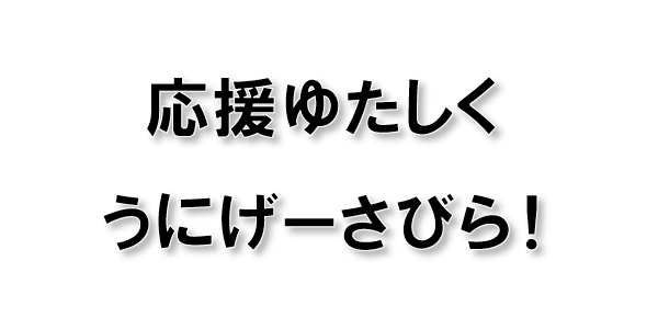 応援ゆたしくうにげーさびら！