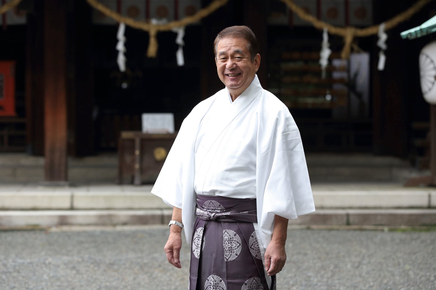 水無瀬神宮の宮司、水無瀬忠成(みなせただしげ)さん