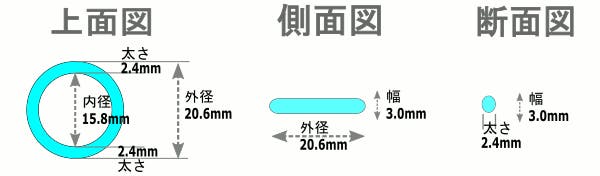 傘の目印 滑り止め 盗難防止 カラーマーク仕様1