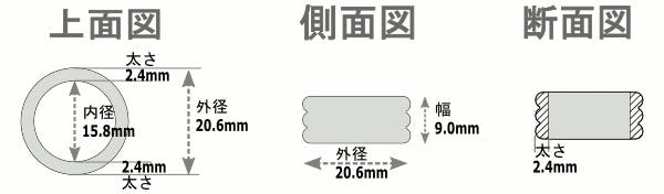 傘の目印 滑り止め 盗難防止 ３連ストッパー仕様1