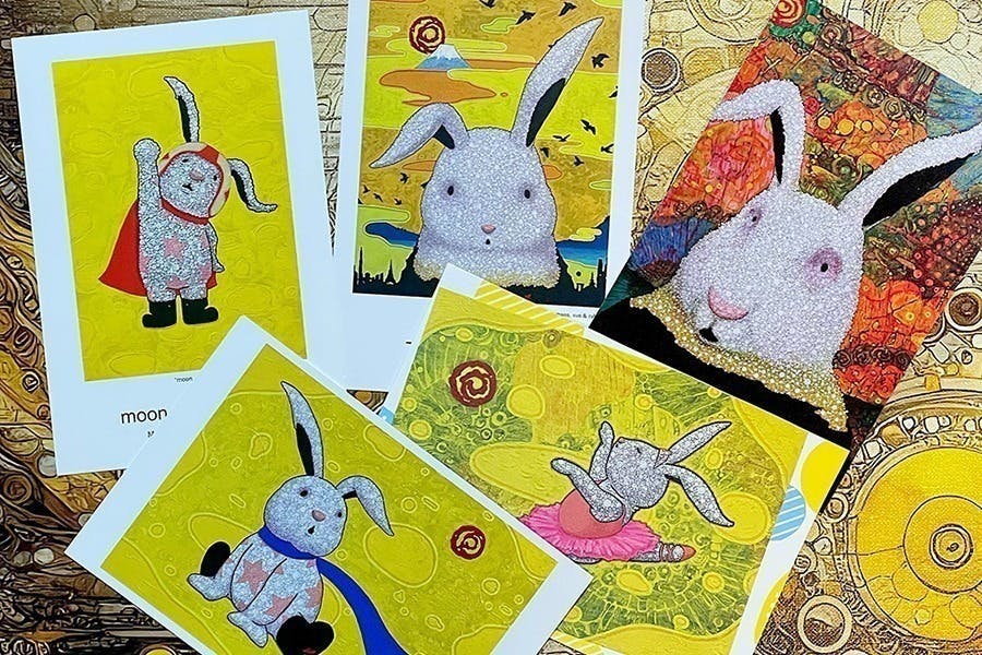 群馬・桐生で亡き父へ捧ぐ追悼展、代表作「月と太陽とウサギ」を世界