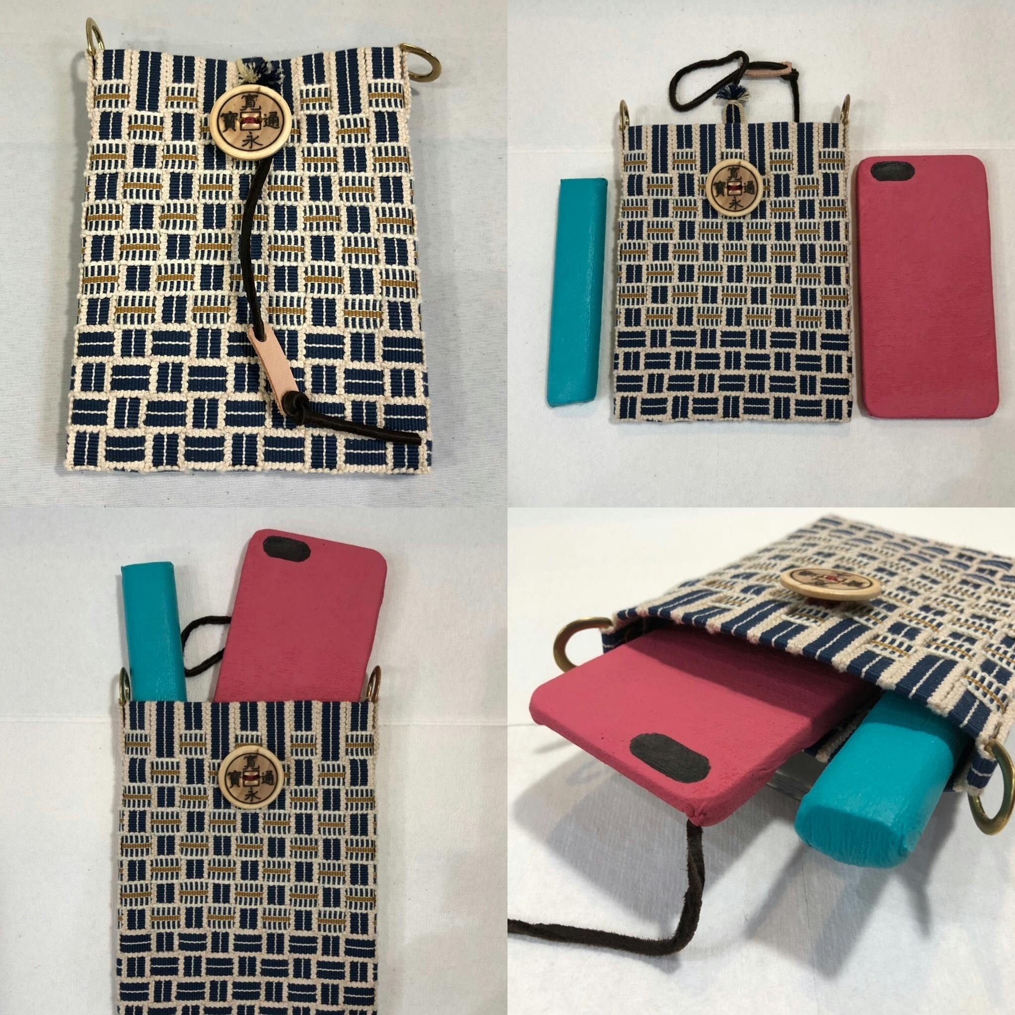 ◇◇405my18◇モール織 ダマスク柄 ラインストーン 袋帯◇未使用品 トムとジェリー ジェリー サガラポーチ サガラ刺繍 小物入れ 学校