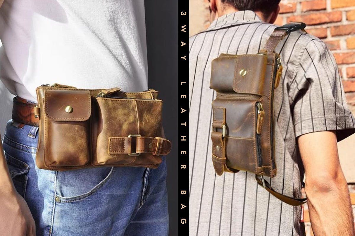 3WAYレザーメンズポーチの先行販売 - CAMPFIRE (キャンプファイヤー)