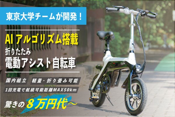 実店舗試乗可能！この価格帯！】高級感が溢れる一体成型車体の電動アシスト自転車 - CAMPFIRE (キャンプファイヤー)