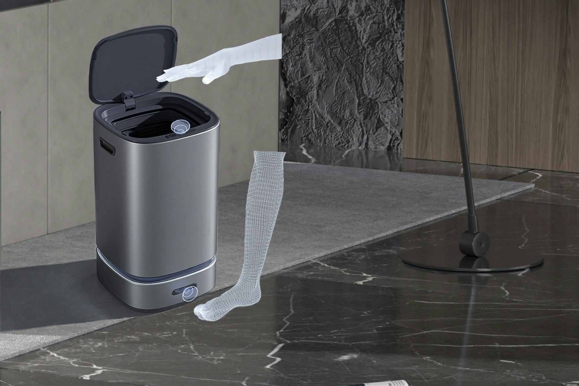 自動で袋を密閉！ 二刀流センサーで手でも足でも開閉できるスマート