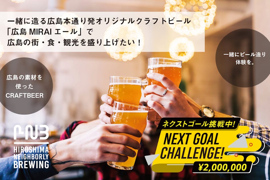 広島県産素材を使用したオリジナルクラフトビールを造り、街を盛りあげたい！