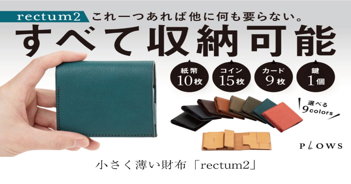 コンパクト3つ折り財布 面し ドリット3 シン PLOWS 左